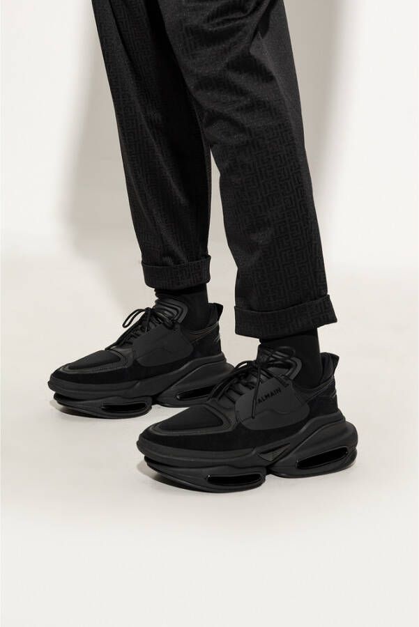 Balmain Sneakers met logo Zwart Heren