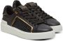 Balmain B-Court gemonogrammeerde nylon en leren trainers Zwart Dames - Thumbnail 2