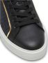 Balmain B-Court gemonogrammeerde nylon en leren trainers Zwart Dames - Thumbnail 4