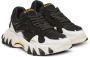 Balmain B-East trainers in leer suède en mesh Black Dames - Thumbnail 2