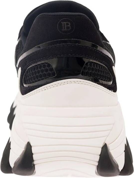 Balmain B-East trainers in leer suède en mesh Black Heren - Foto 9