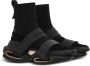 Balmain Suede en gebreide B-Bold sneakers met bandjes Black Heren - Thumbnail 2