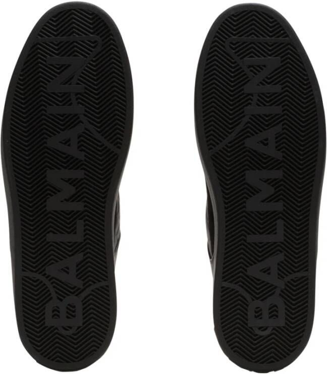 Balmain B-Court mid-top leather trainers Zwart Heren