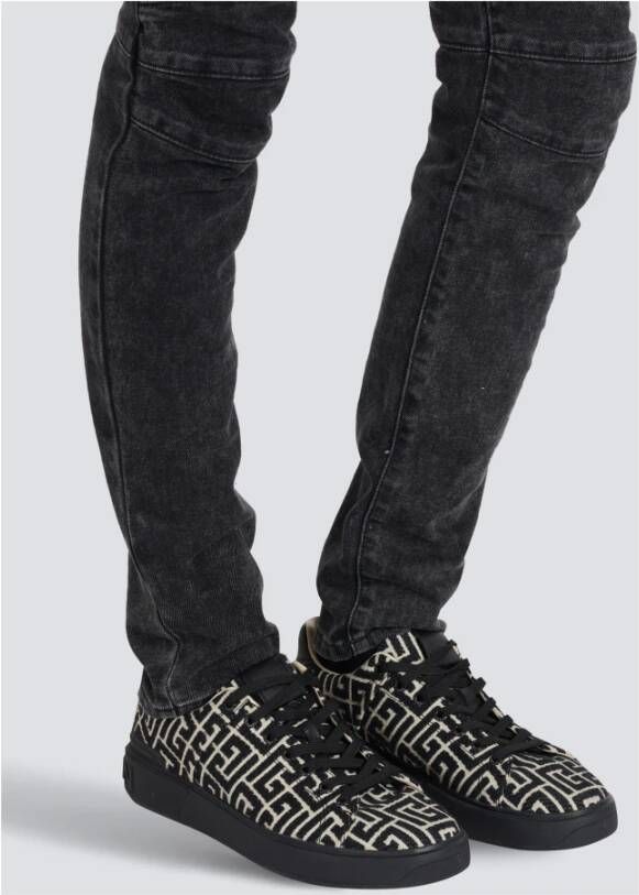 Balmain B-Court suède sneakers Zwart - Foto 3