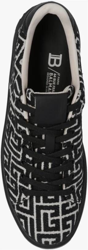 Balmain B-Court trainers met jacquard monogram Black Heren - Foto 7