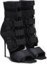 Balmain Uma sandalen met klittenband en mesh Black Dames - Thumbnail 2