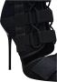 Balmain Sandalen Uma met klittenband en mesh Black Dames - Thumbnail 6