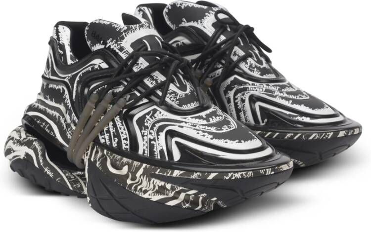 Balmain Unicorn Wave sneakers met 'Love Letter' print Multicolor Heren