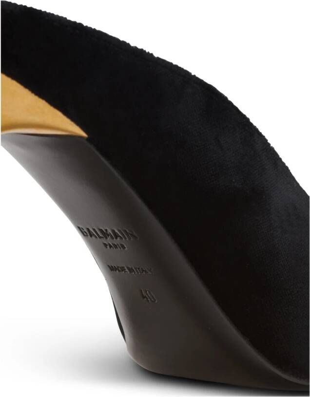 Balmain Velvet Ruby mules Zwart Dames