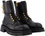 Valentino Garavani Zwarte Studded Leren Rangers Zwart Heren - Thumbnail 9