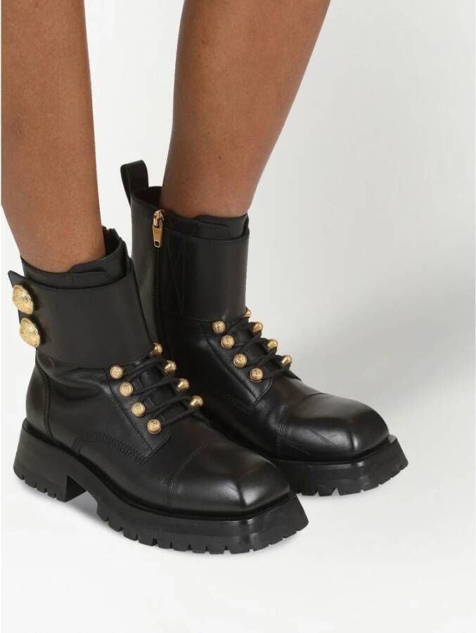 Balmain Veterschoenen Ranger Army Stijl Zwart Dames