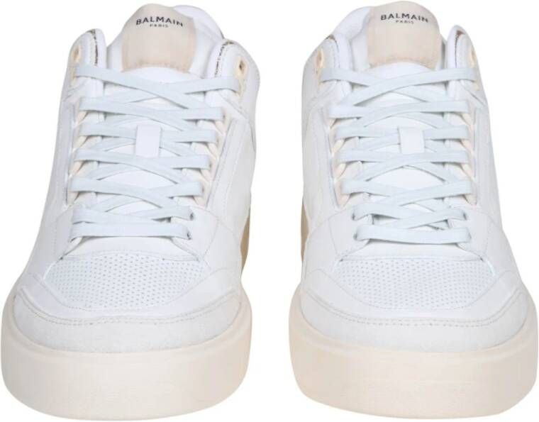 Balmain Witte B-Court Mid Sneakers White Heren