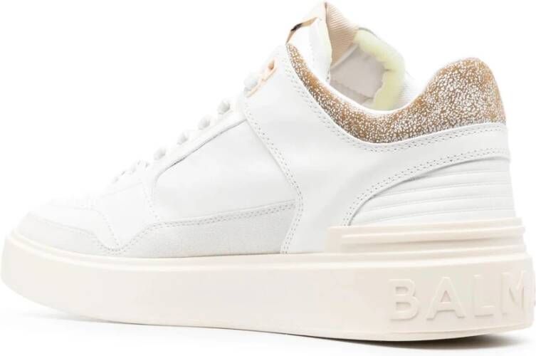 Balmain Witte Court Mid Top Sneakers White Heren