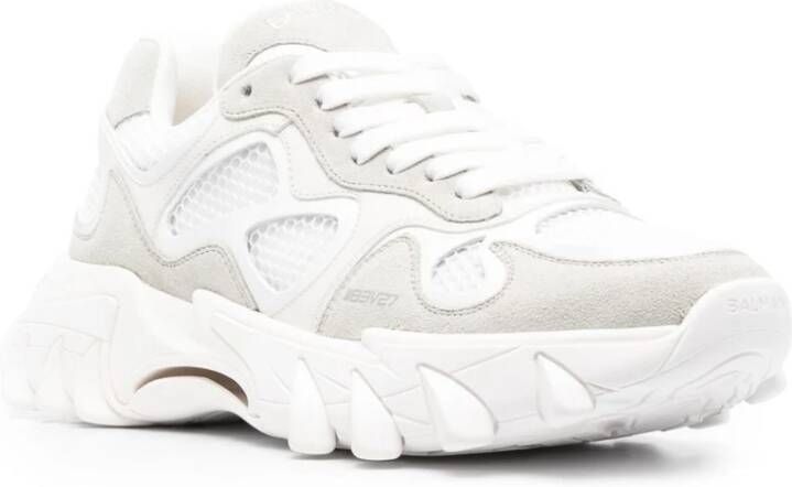 Balmain Witte lage sneakers voor heren Wit Heren