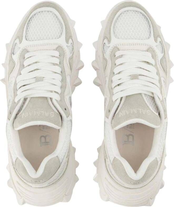 Balmain Witte Leren B-East Sneakers Wit Dames