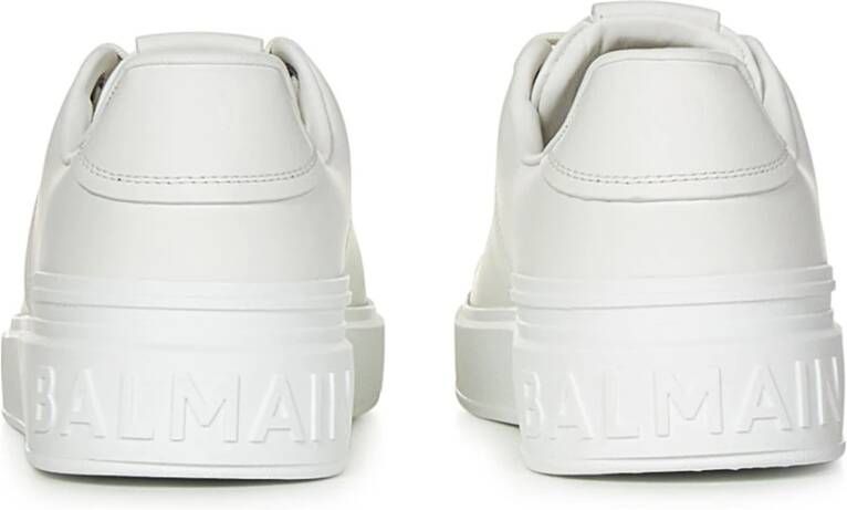 Balmain Witte Leren Sneakers met TPU-zool White Heren