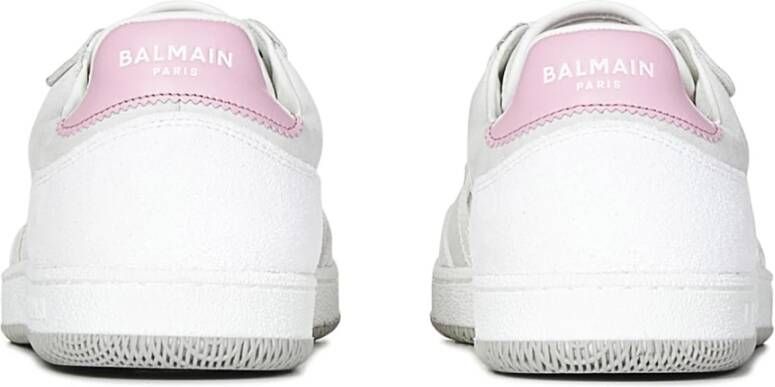 Balmain Witte Sneakers Chic Roze Hiel White Dames