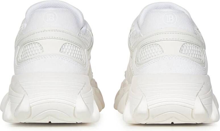 Balmain Witte Sneakers met Vetersluiting White Dames