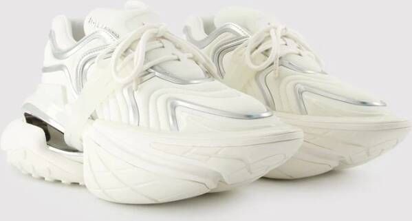 Balmain Witte Unicorn Wave Leren Sneakers White Heren