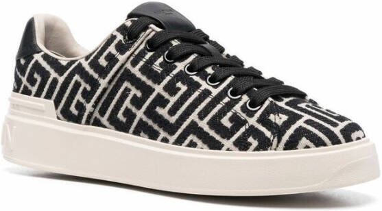 Balmain B-Court trainers met jacquard monogram Black Dames - Foto 8