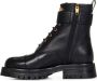 Balmain Zwarte Combat Enkellaarzen met Gouden PB Logo Black Dames - Thumbnail 13