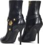 Balmain Zwarte Enkellaarzen met Leeuwenmunt Hardware Black Dames - Thumbnail 17