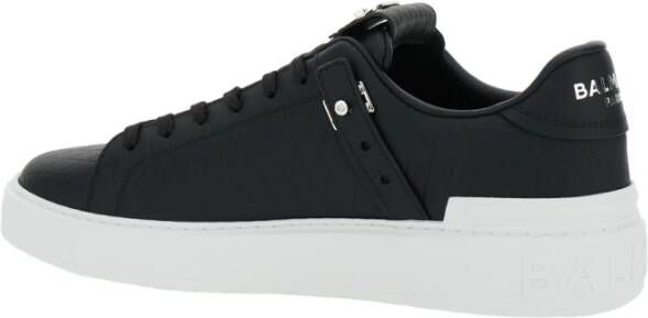 Balmain Zwarte lage sneakers met diamantmotief Black Heren