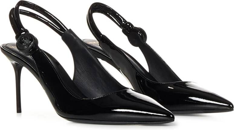 Balmain Zwarte Lakleren Slingback Pumps Black Dames