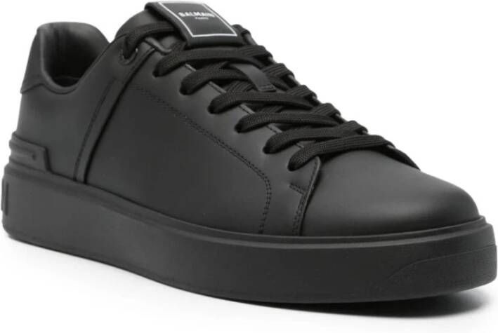 Balmain Zwarte Sneakers B-Court-Calfskin Black Heren