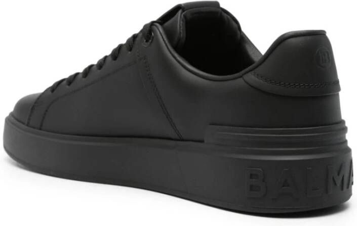 Balmain Zwarte Sneakers B-Court-Calfskin Black Heren
