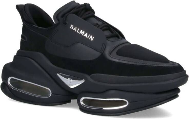 Balmain Zwarte Sneakers Black Heren