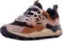 Flower Mountain Sneakers van suède en gewaxt technisch materiaal met rubberen zool Brown Heren - Thumbnail 13