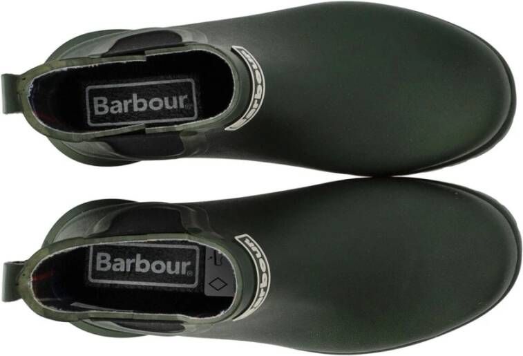 Barbour Olijf Chelsea-laars met tartan voering