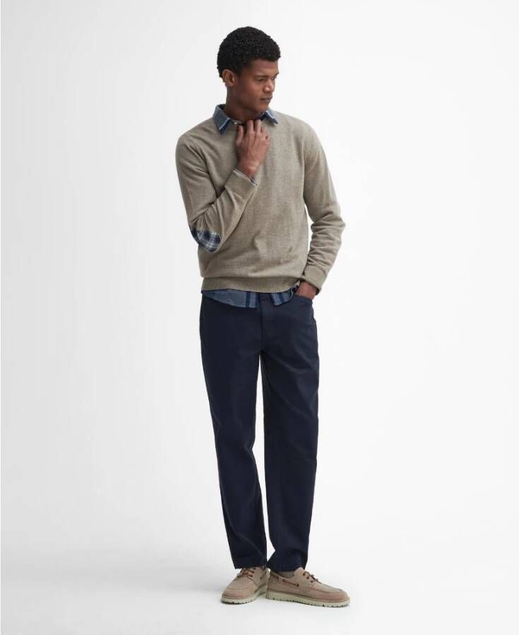 Barbour Tartan Elleboog Patch Crewneck Sweaters