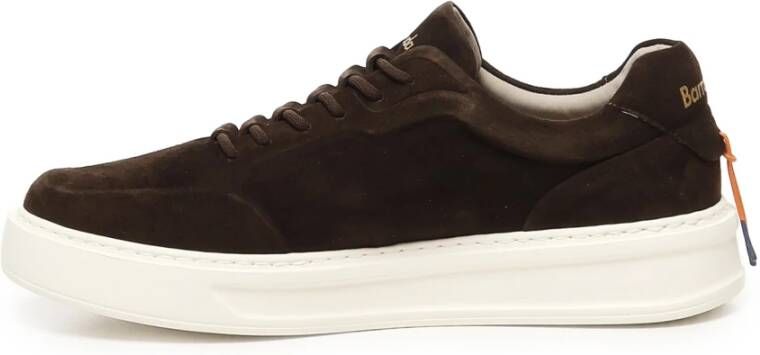 Barracuda Bruine Suède Sneakers met Logodetails