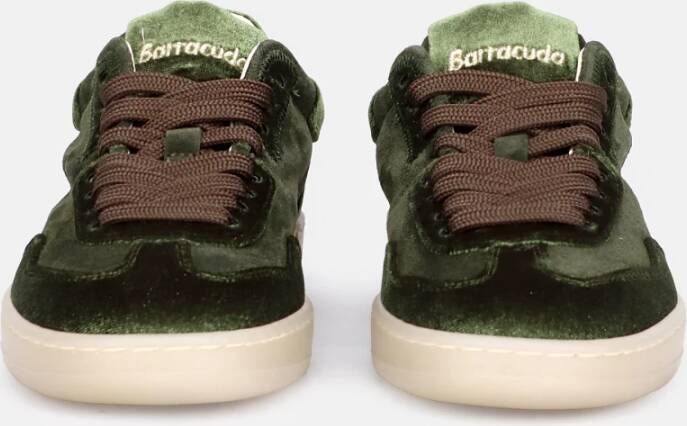 Barracuda Groene Fluwelen Sneakers Comfortabel en veelzijdig Groen Dames