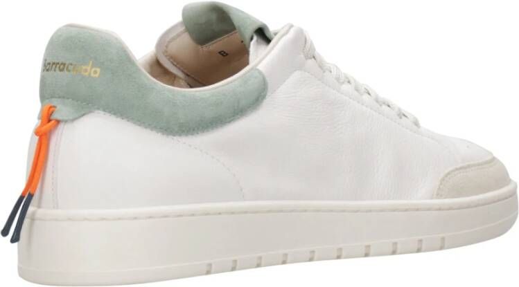 Barracuda Leren Sneakers met Rubberen Zool en Logo White Heren