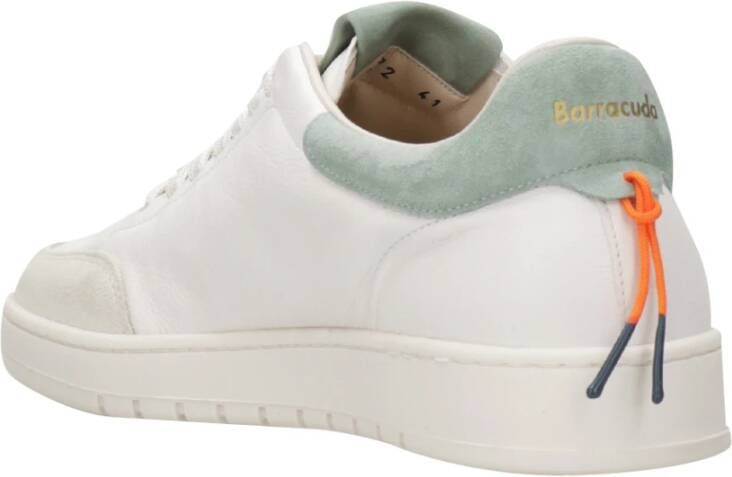 Barracuda Leren Sneakers met Rubberen Zool en Logo White Heren