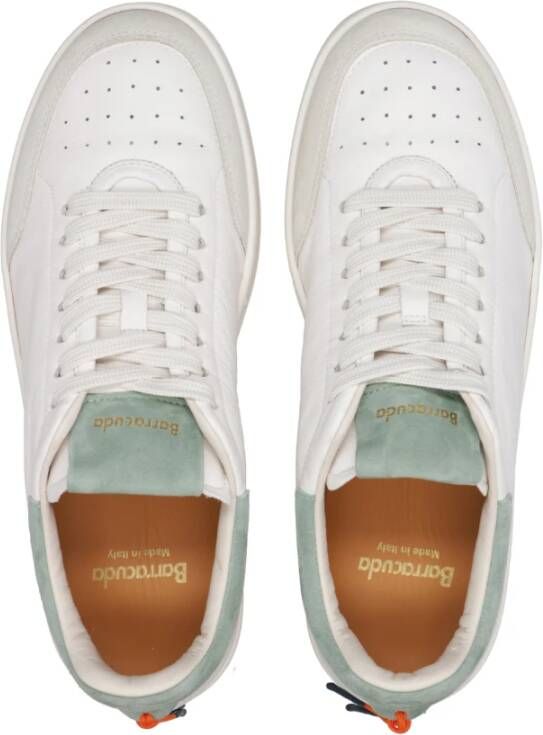 Barracuda Leren Sneakers met Rubberen Zool en Logo White Heren