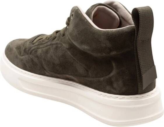 Barracuda Militair Groene Suède High-Top Sneakers