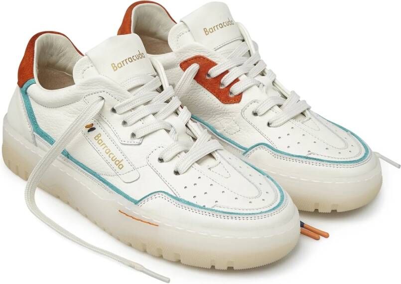 Barracuda Retro Sport Leren Sneakers White Dames