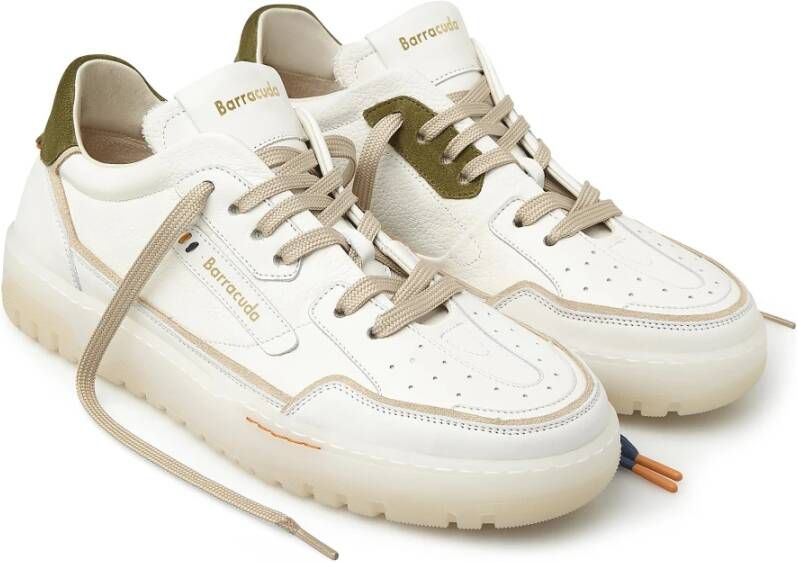 Barracuda Earving Wit Neon Groene Sneakers White Heren