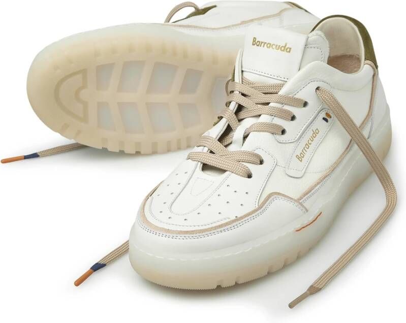 Barracuda Earving Wit Neon Groene Sneakers White Heren