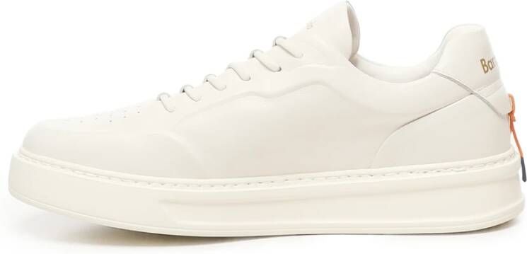 Barracuda Witte Leren Sneakers met Logodetails