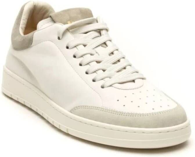 Barracuda Witte Leren Veterschoenen Ss24 White Heren