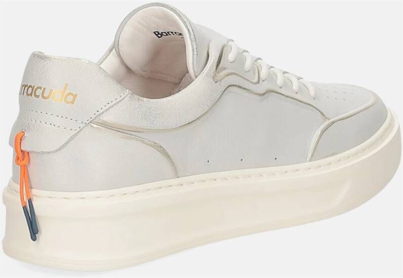 Barracuda Witte Slip-On Sneaker Platinum Antiek
