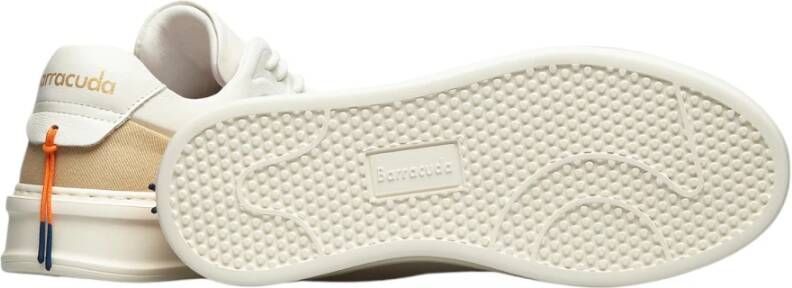 Barracuda Witte Sneakers Beige Denim