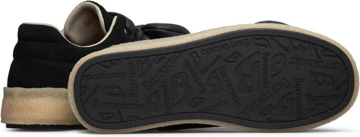 Barracuda Zwarte Crane Sneaker Suède Elastische Boog