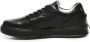 Barracuda Zwarte Leren Sneakers met Logodetails - Thumbnail 2