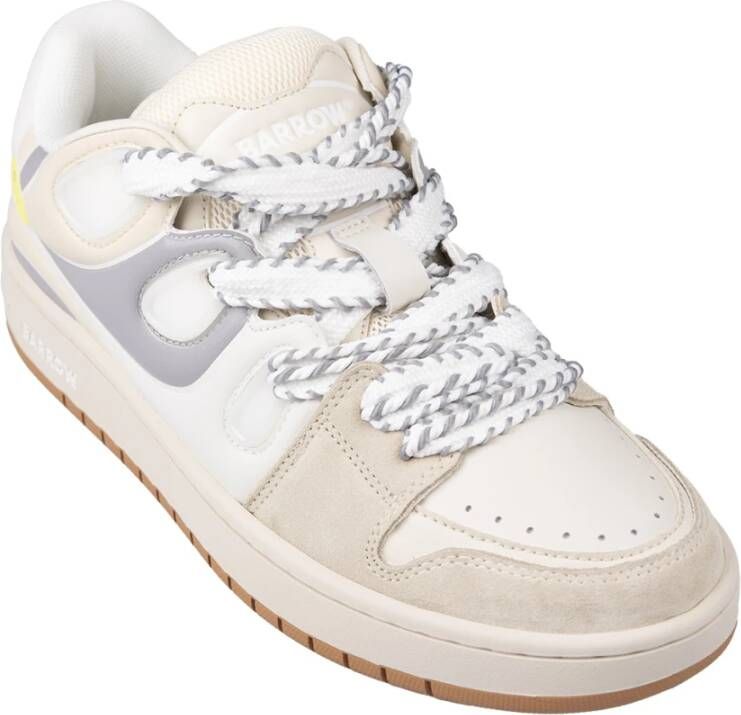 Barrow Witte Sneakers met Smiley-Detail White Heren